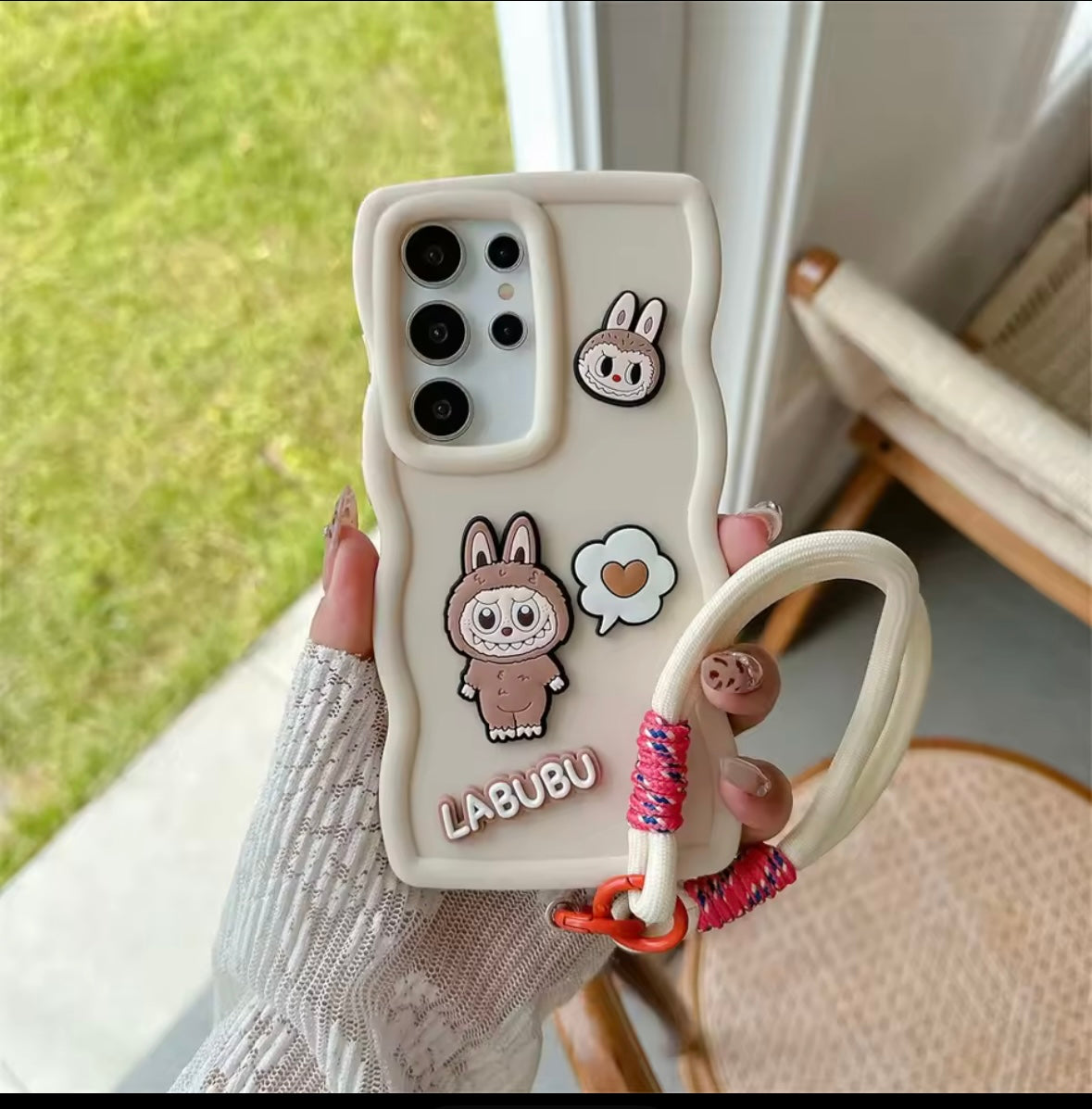 Cartoon Labubu Phone Case for Samsung Galaxy A06 A55 A35 S21 FE S25 S24 S22 Ultra S23 Plus A54 A34 Soft Cover