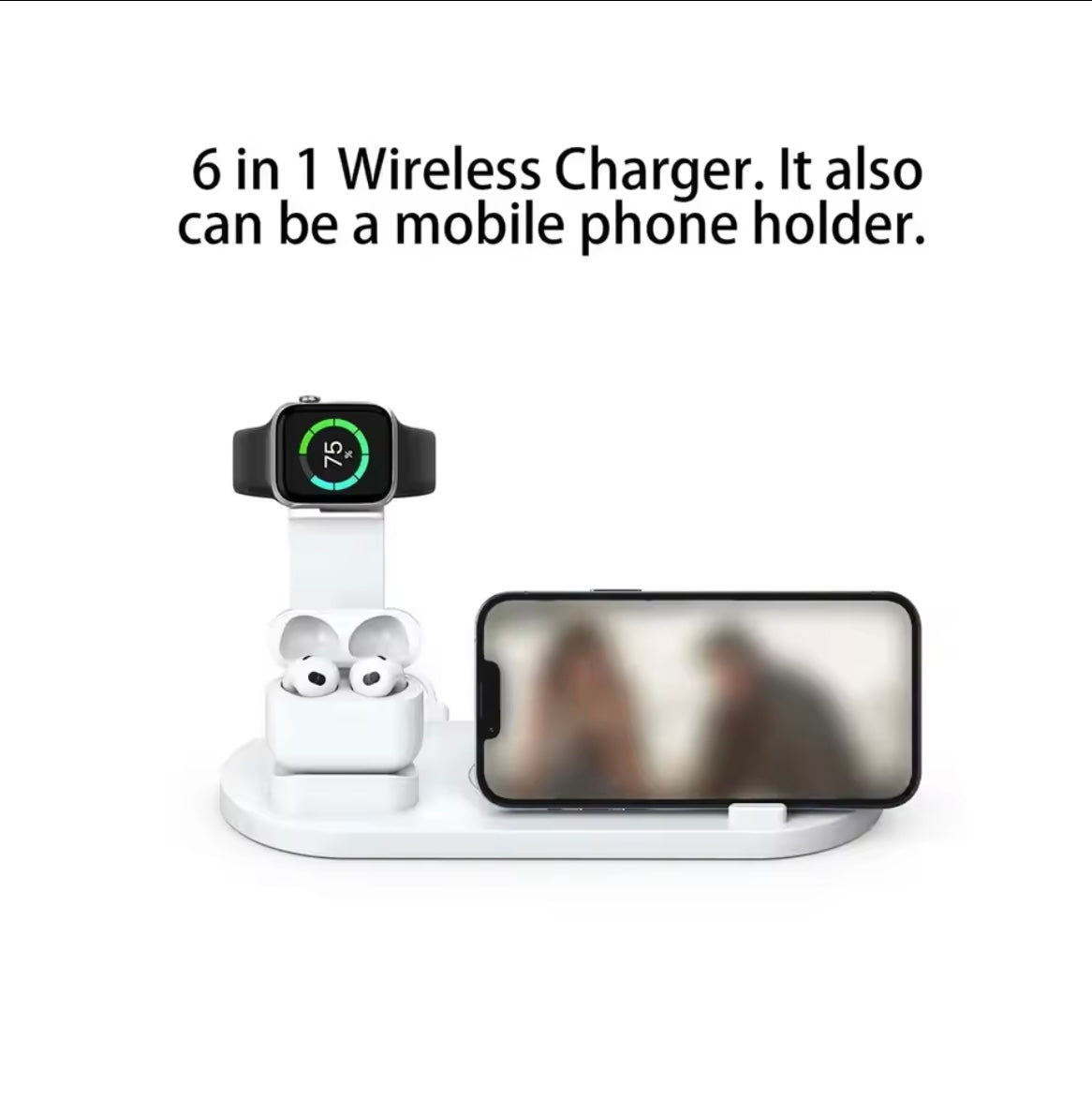 100W 7 In 1 Wireless Charger Stand For iPhone 16-12 Apple Watch 9/8/7/6 Airpods Pro2/1 Phone Chargers Fast Charging Dock Station
