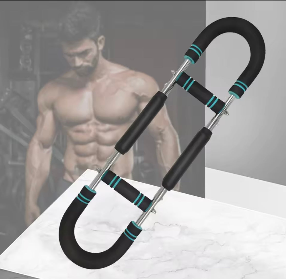 Hand Strength Grip Trainer Portable 2 Adjustable Level Twister Arm Exerciser U Shaped for Arm Chest Back