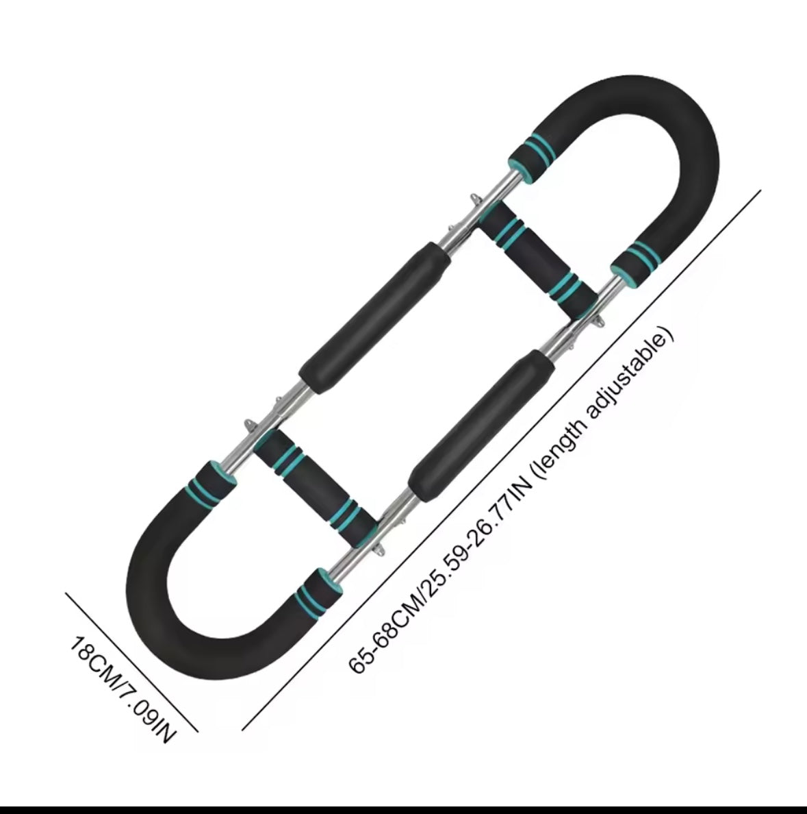 Hand Strength Grip Trainer Portable 2 Adjustable Level Twister Arm Exerciser U Shaped for Arm Chest Back